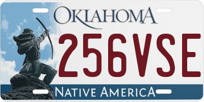 OK license plate 256VSE