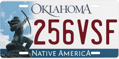 OK license plate 256VSF