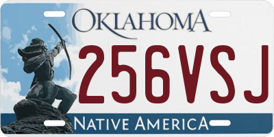 OK license plate 256VSJ