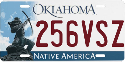 OK license plate 256VSZ