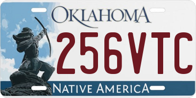 OK license plate 256VTC