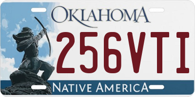 OK license plate 256VTI