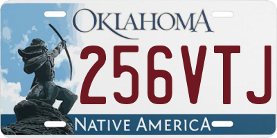OK license plate 256VTJ