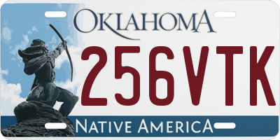 OK license plate 256VTK