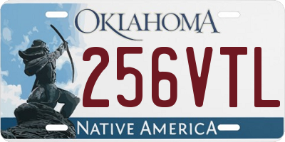 OK license plate 256VTL