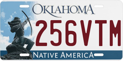 OK license plate 256VTM