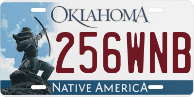 OK license plate 256WNB