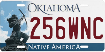 OK license plate 256WNC
