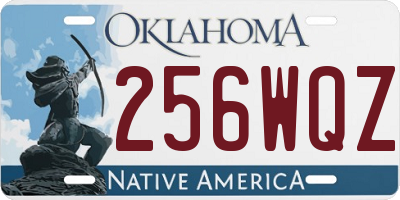OK license plate 256WQZ