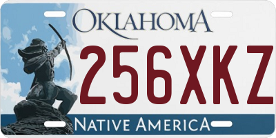 OK license plate 256XKZ