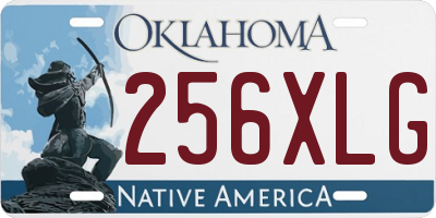OK license plate 256XLG
