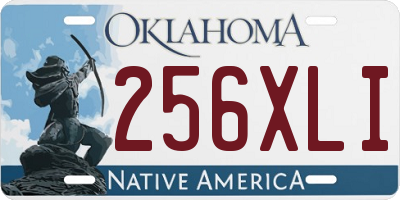 OK license plate 256XLI