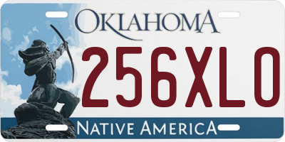 OK license plate 256XLO