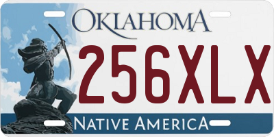 OK license plate 256XLX