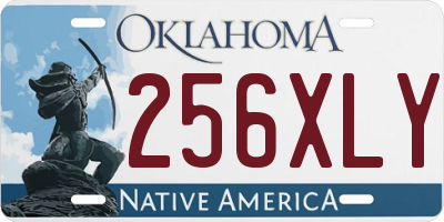 OK license plate 256XLY