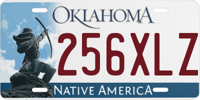 OK license plate 256XLZ