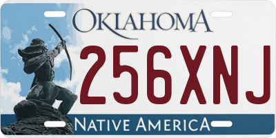OK license plate 256XNJ