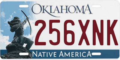 OK license plate 256XNK