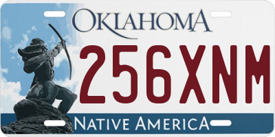OK license plate 256XNM