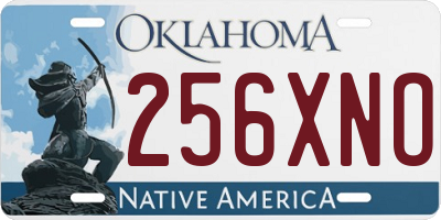 OK license plate 256XNO