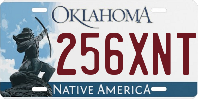 OK license plate 256XNT