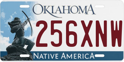OK license plate 256XNW