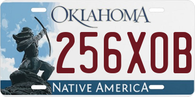 OK license plate 256XOB