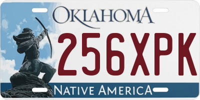 OK license plate 256XPK