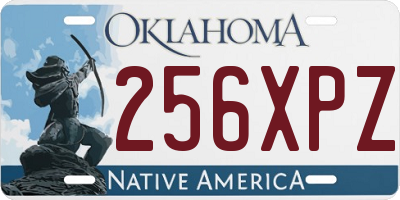 OK license plate 256XPZ