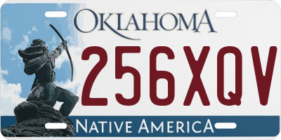OK license plate 256XQV