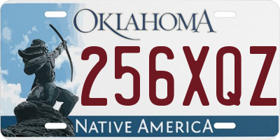 OK license plate 256XQZ