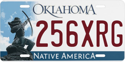 OK license plate 256XRG
