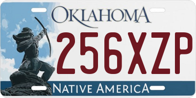OK license plate 256XZP