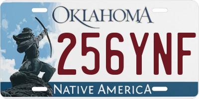 OK license plate 256YNF