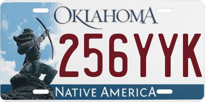 OK license plate 256YYK