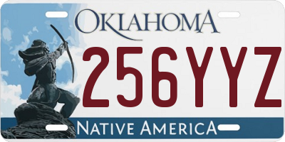 OK license plate 256YYZ