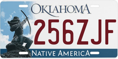 OK license plate 256ZJF