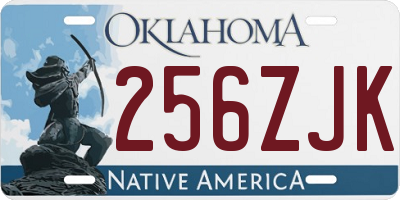 OK license plate 256ZJK