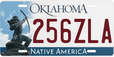 OK license plate 256ZLA