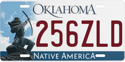 OK license plate 256ZLD