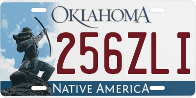 OK license plate 256ZLI