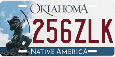 OK license plate 256ZLK