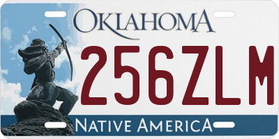 OK license plate 256ZLM