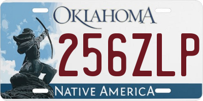 OK license plate 256ZLP