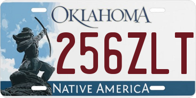 OK license plate 256ZLT