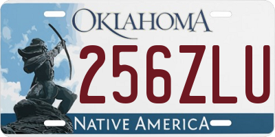OK license plate 256ZLU