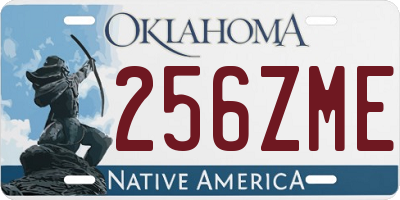 OK license plate 256ZME