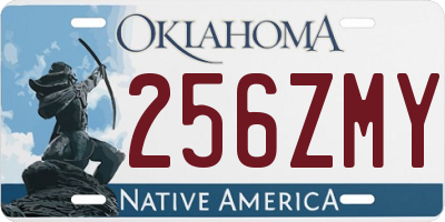 OK license plate 256ZMY