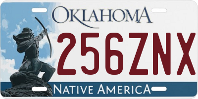 OK license plate 256ZNX