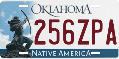 OK license plate 256ZPA